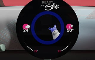 Spike assistiert den Fahrer vom kreisrunden OLED Display aus!