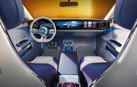 Mercedes-Benz Concept CLA Class: Fortschrittlicher MBUX Superscreen bietet neue Dimension der Personalisierung mit Echtzeit-Grafiken.