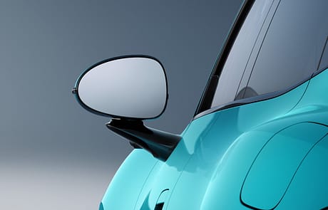 Die schlanken Außenspiegel des Xiaomi bieten eine verbesserte Aerodynamik.