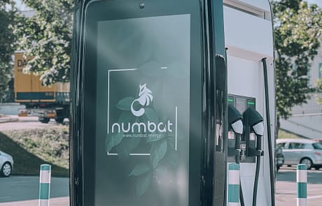 Der Numbat hat ein integriertes Display für Werbezwecke.